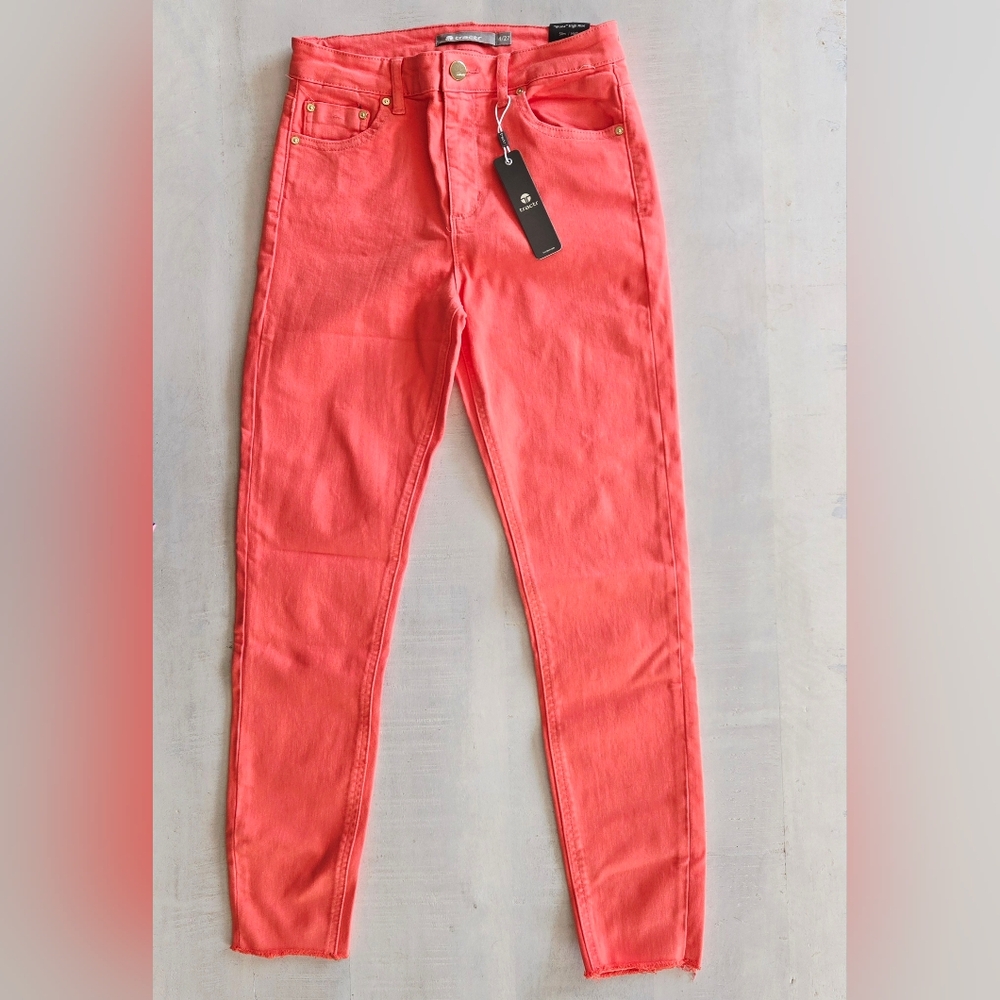 TRACTR Coral Slim Fit High Rise Premium Denim Jeans NWT